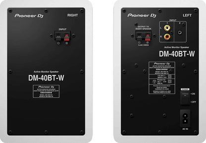 Pioneer DM-40BT 4-Inch Powered Monitor Pair with Bluetooth - White - ProSound and Stage Lighting