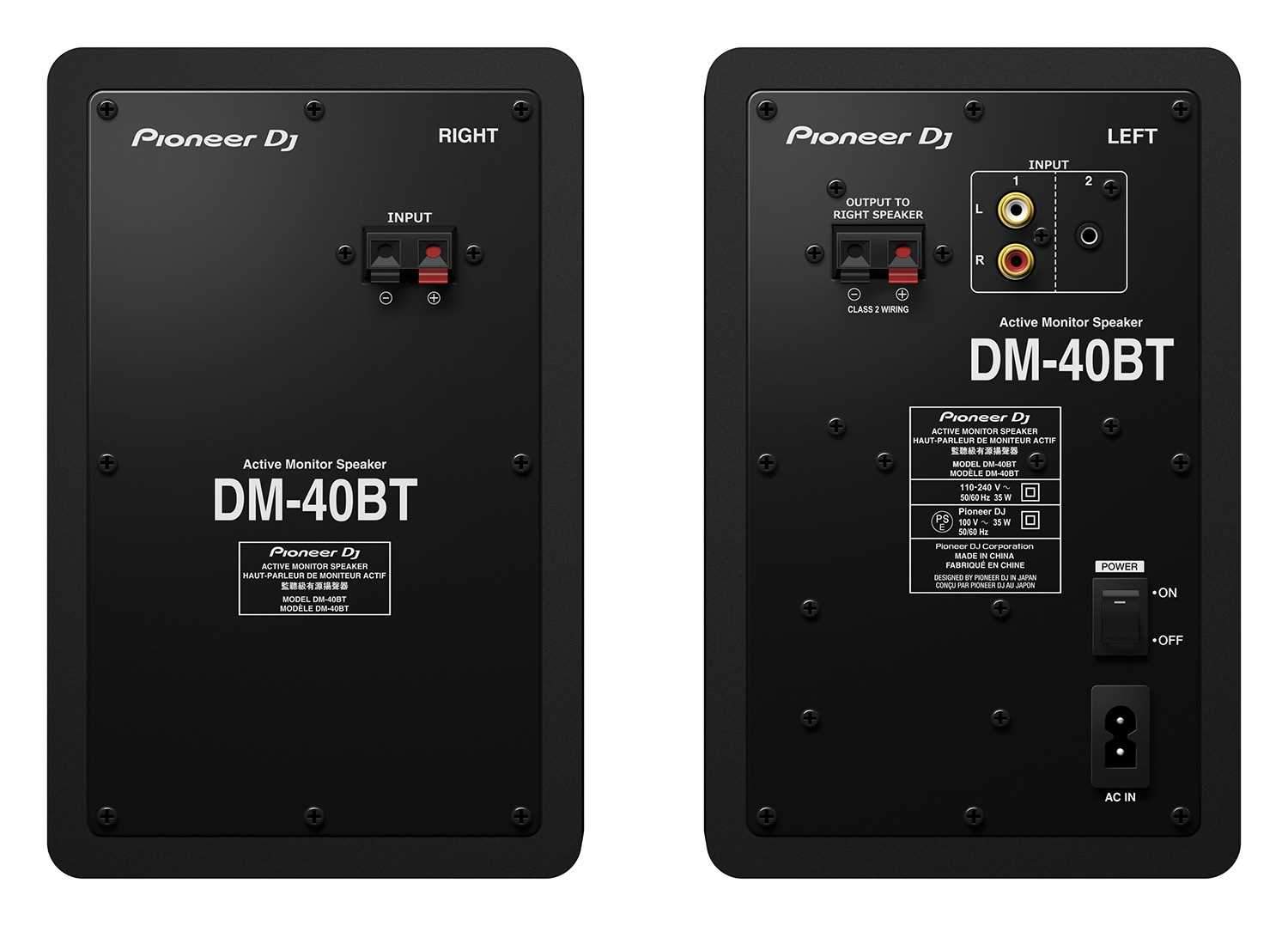 Pioneer DJ DM-40BT 4-Inch Powered Monitor Pair with Bluetooth