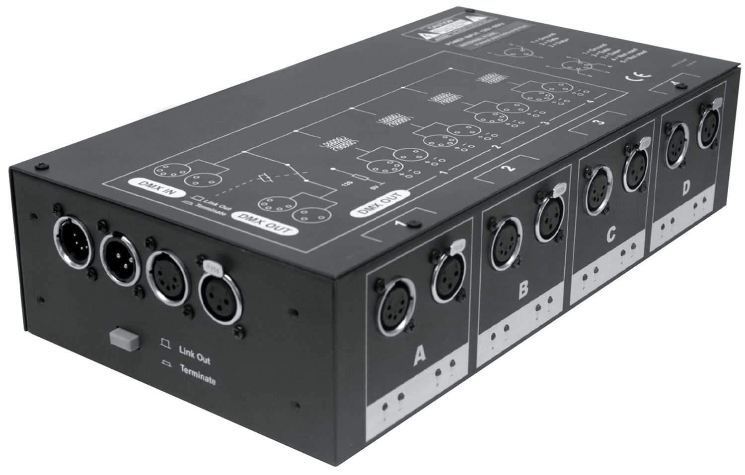 Elation DMX Branch 4-Way DMX Distributor - ProSound and Stage Lighting