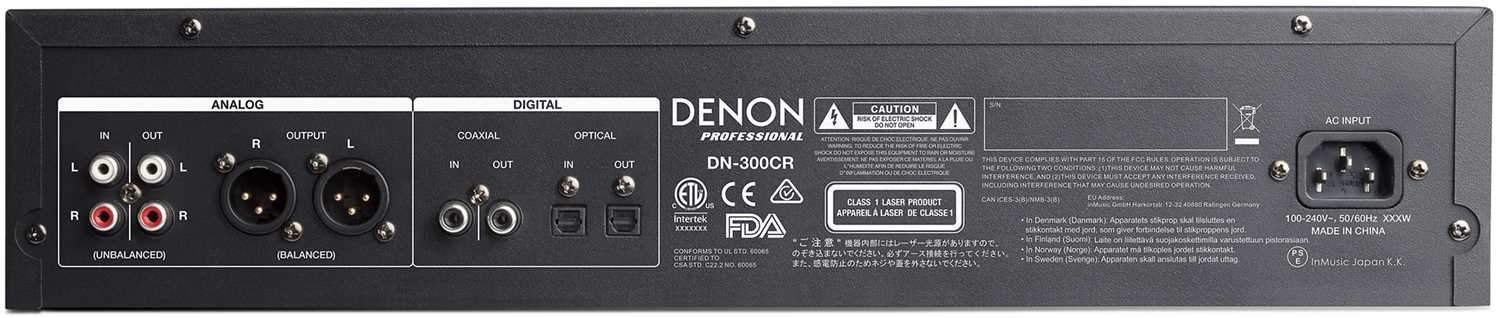 Denon Pro DN-300CR Professional CD Recorder - ProSound and Stage Lighting