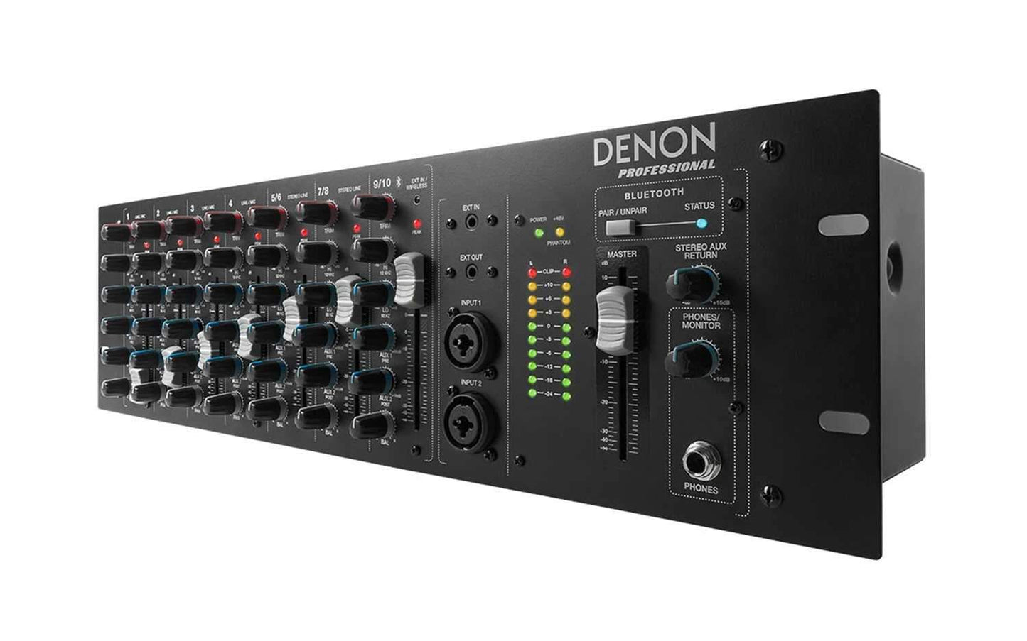 Denon DJ DN-410X Rackmount Mixer with Bluetooth - ProSound and Stage Lighting