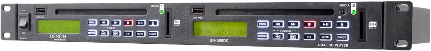 Denon Pro DN-500DC Dual CD/Media Player with RS23C - Solotech