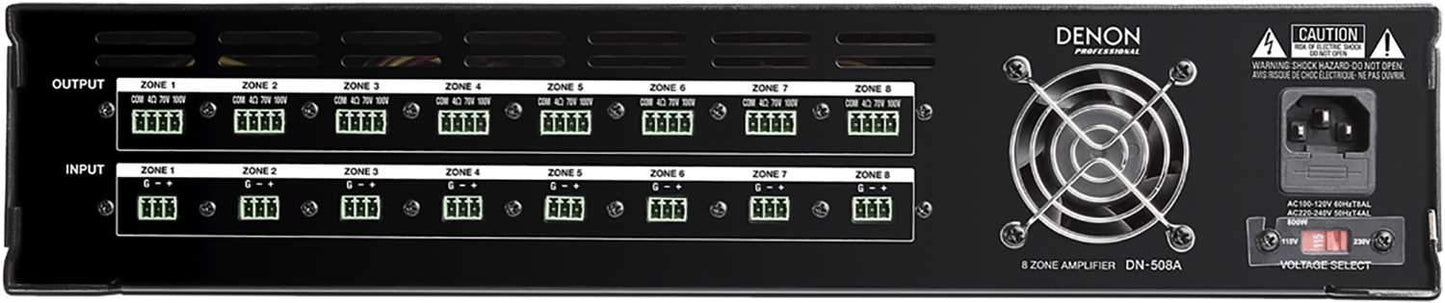 Denon Pro DN-508A 8-Channel Zone Amplifier - ProSound and Stage Lighting