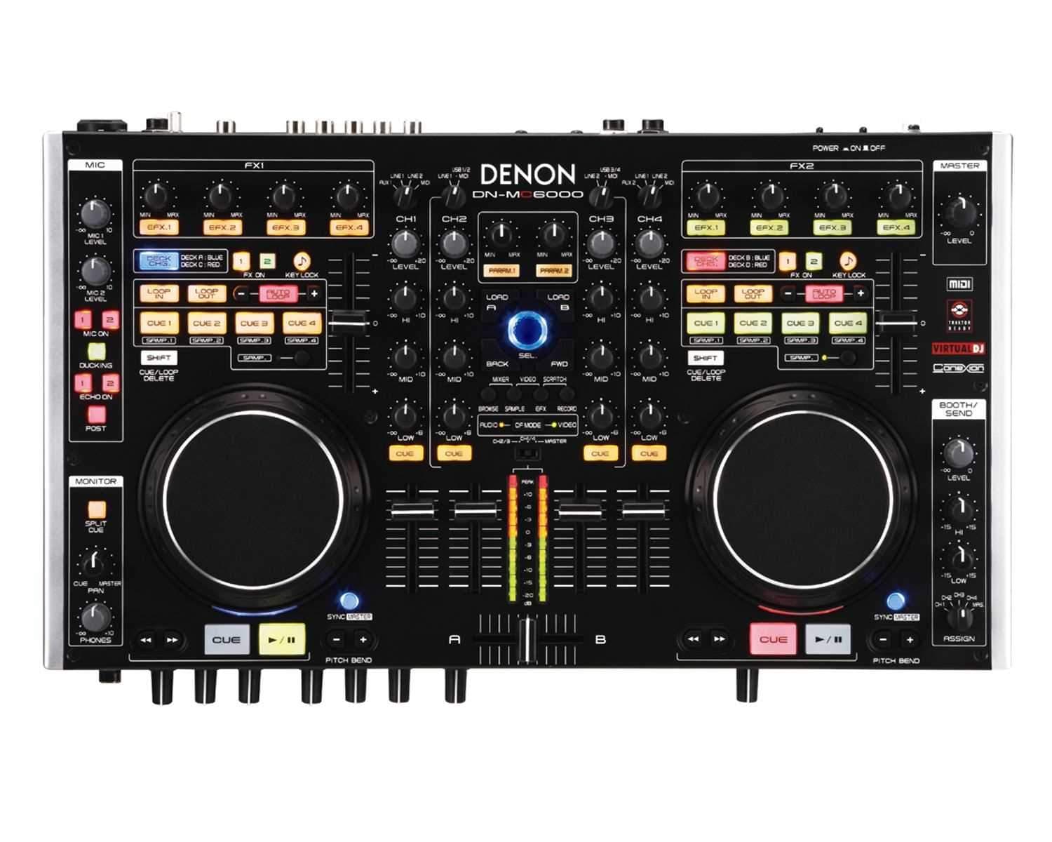 Denon DJ DN-MC6000 DJ Mixer and Controller with I/O