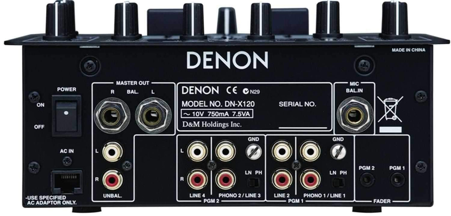 Denon DJ DN-X120 10 Inch 2-Channel DJ Mixer - ProSound and Stage Lighting