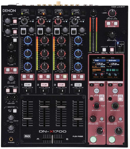 Denon DJ DN-X1700 4 Channel DJ Mixer with USB - ProSound and Stage Lighting