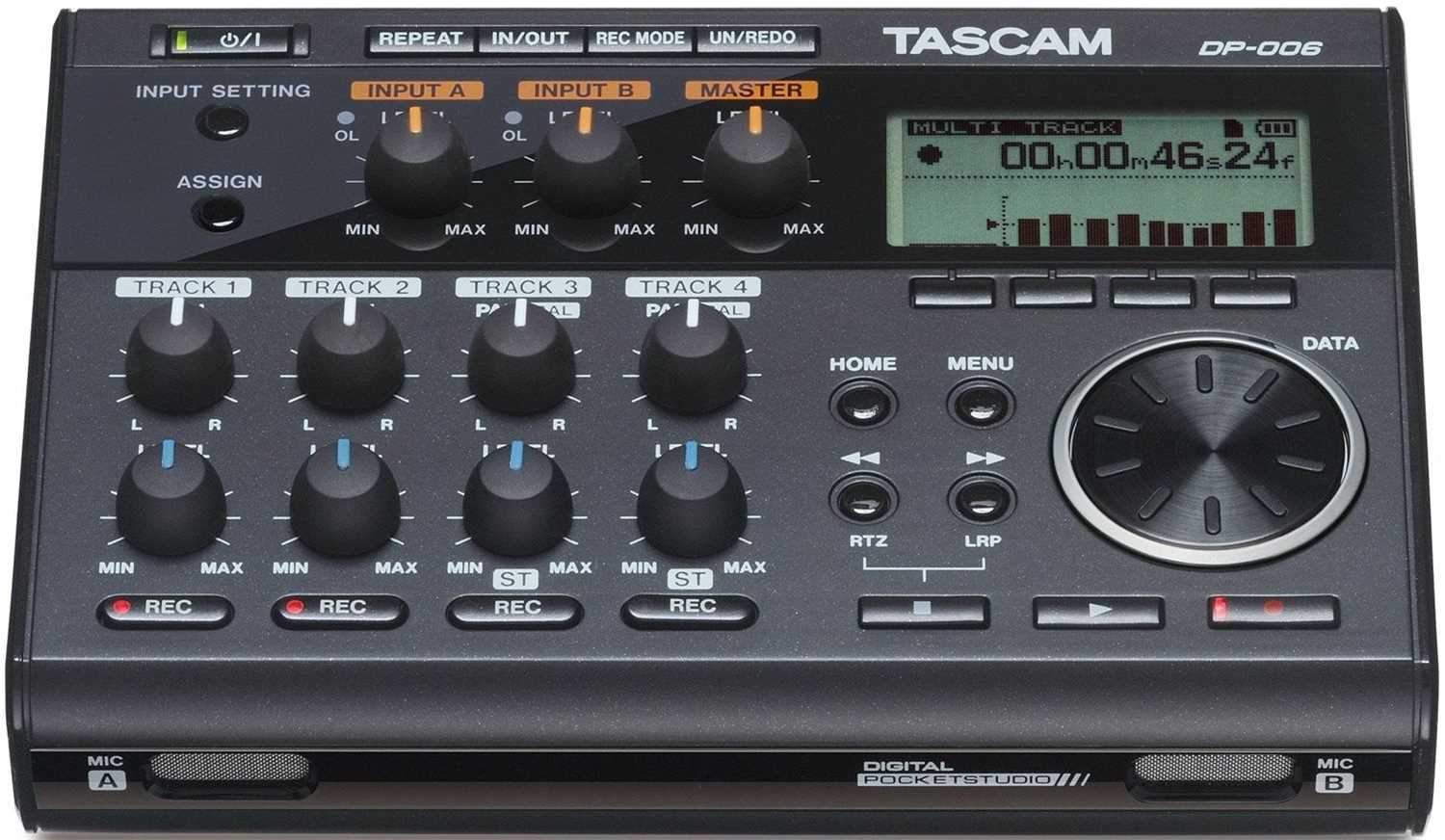 Tascam DP006 6 Track Digital Pocket Studio - ProSound and Stage Lighting