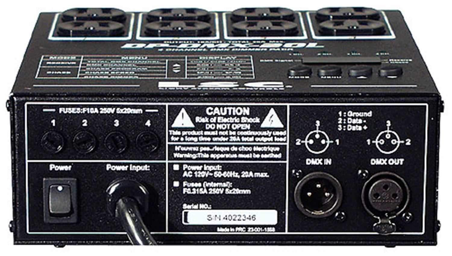 ADJ American DJ DP-DMX20-L 4 Channel DMX Dimmer Pack - ProSound and Stage Lighting