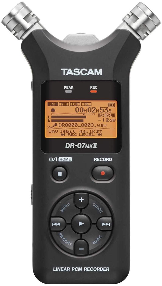 Tascam DR-07-MKII 24/96kHz PCM Digital Recorder - ProSound and Stage Lighting