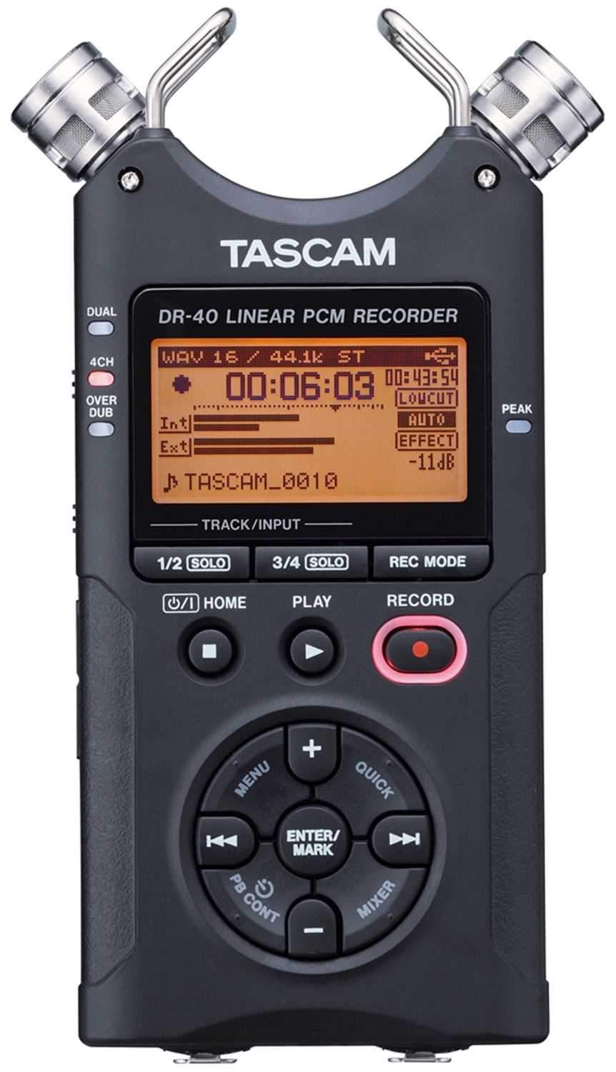 Tascam DR-40 Handheld Digital Recorder - ProSound and Stage Lighting