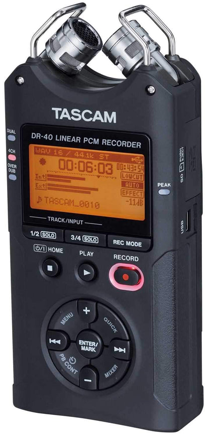 Tascam DR-40 Handheld Digital Recorder - ProSound and Stage Lighting