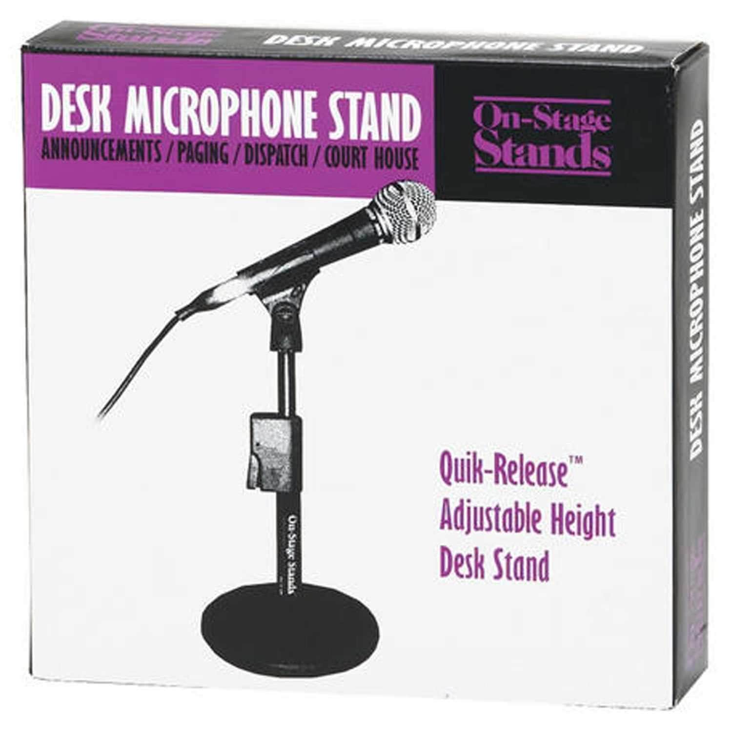 On Stage DS7200QRB Quik Release Desk Mic Stand - ProSound and Stage Lighting