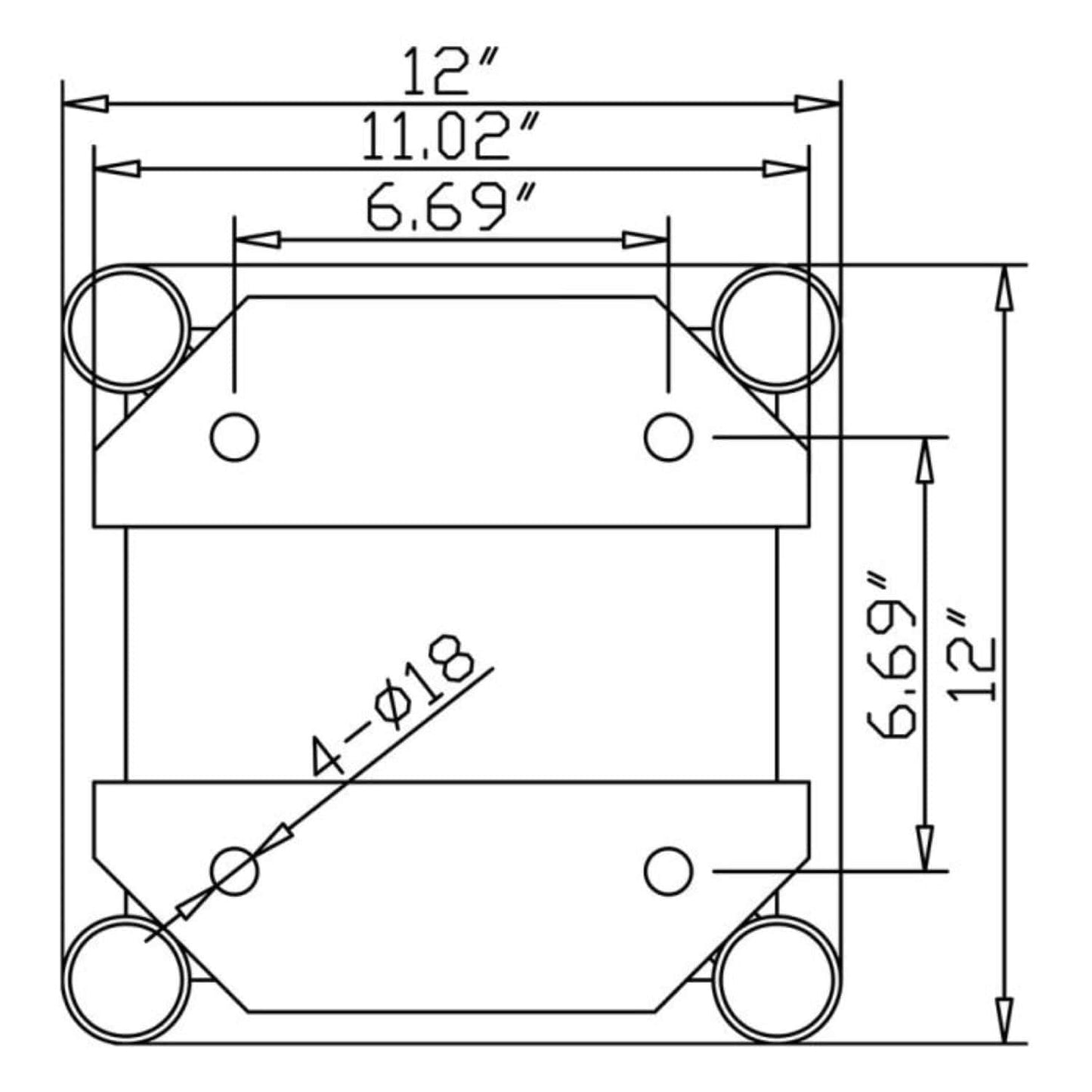 DuraTruss DT-GP10-90C 10-Foot End Plate Truss Circlek - PSSL ProSound and Stage Lighting