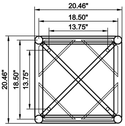 DuraTruss DT-GP20-10FT 10-Foot 20.5-Inch End Plate Square Truss - PSSL ProSound and Stage Lighting