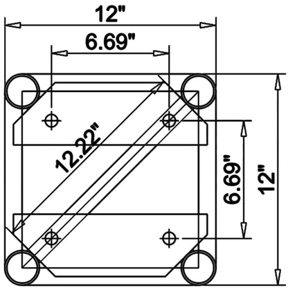 DuraTruss DT-GP4-BLK 4-Foot End-Plated Square Truss -Black - PSSL ProSound and Stage Lighting