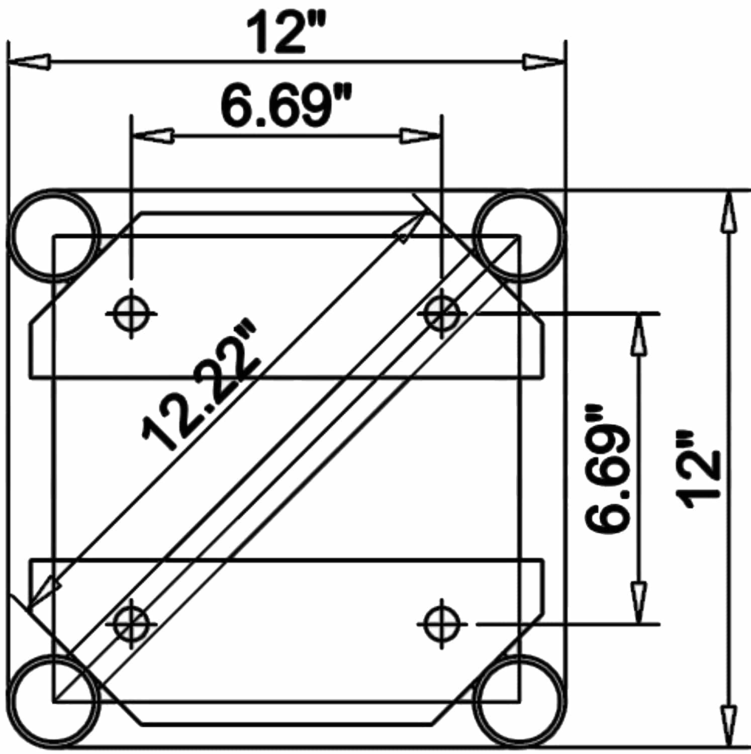 DuraTruss DT-GP5-BLK 5-Foot End-Plated Square Truss -Black - PSSL ProSound and Stage Lighting