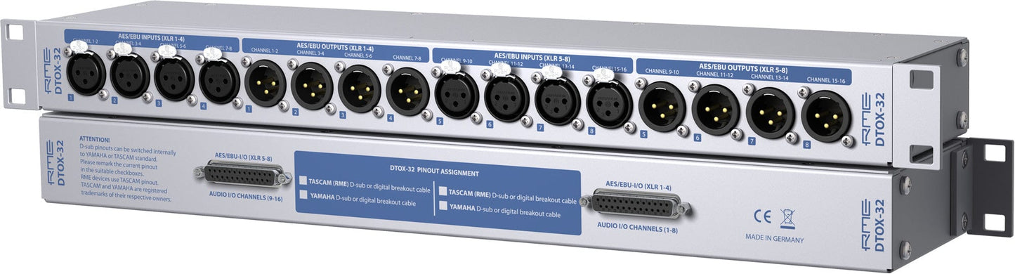 RME DTOX32 Digital AES/EBU Breakoutbox 4 XLR Male/Female to 2xD-Sub - PSSL ProSound and Stage Lighting