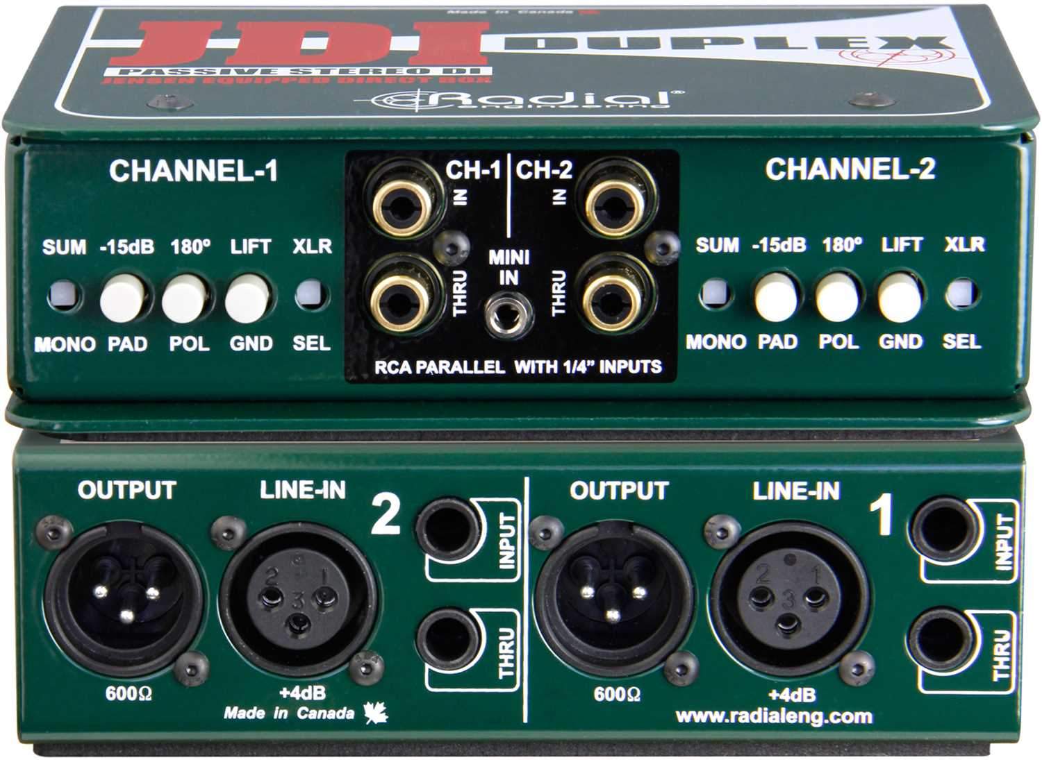 Radial Duplex 2 Channel Passive DI Box - ProSound and Stage Lighting