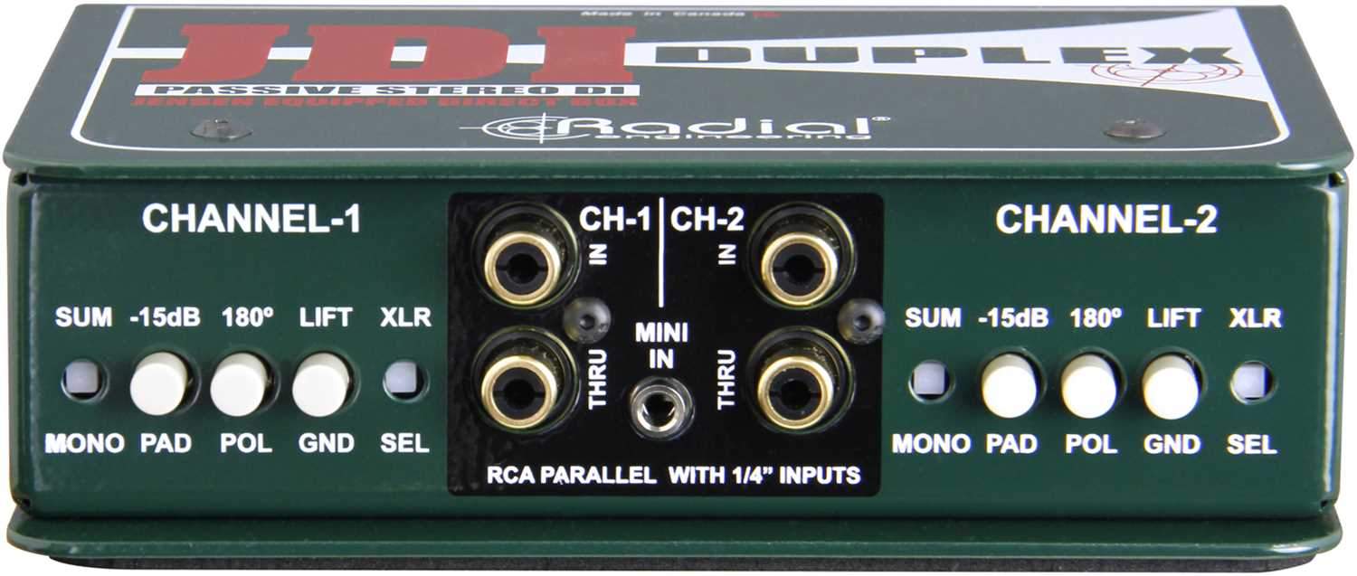 Radial Duplex 2 Channel Passive DI Box - ProSound and Stage Lighting