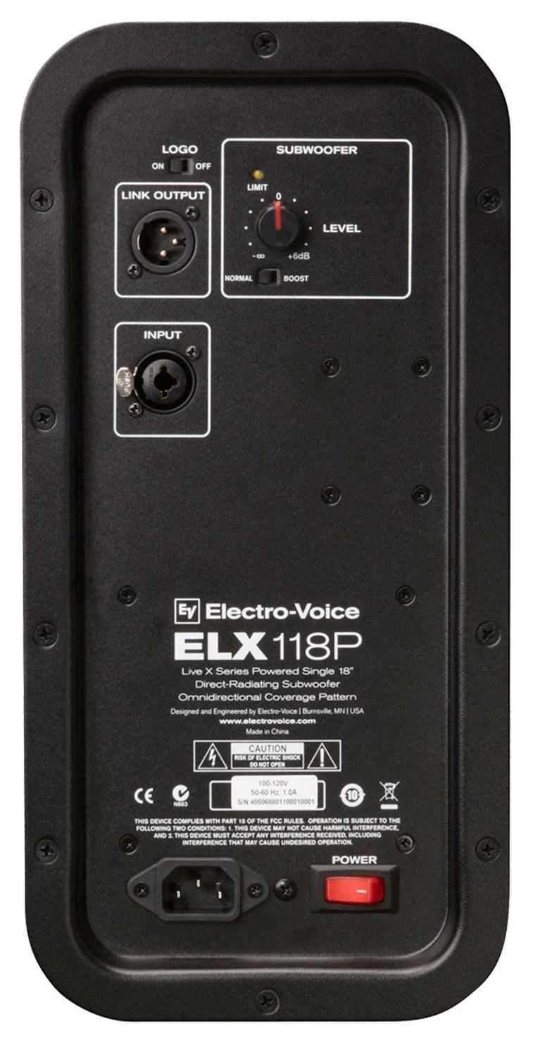 Electro-Voice ELX118P 18-Inch Powered Subwoofer - ProSound and Stage Lighting