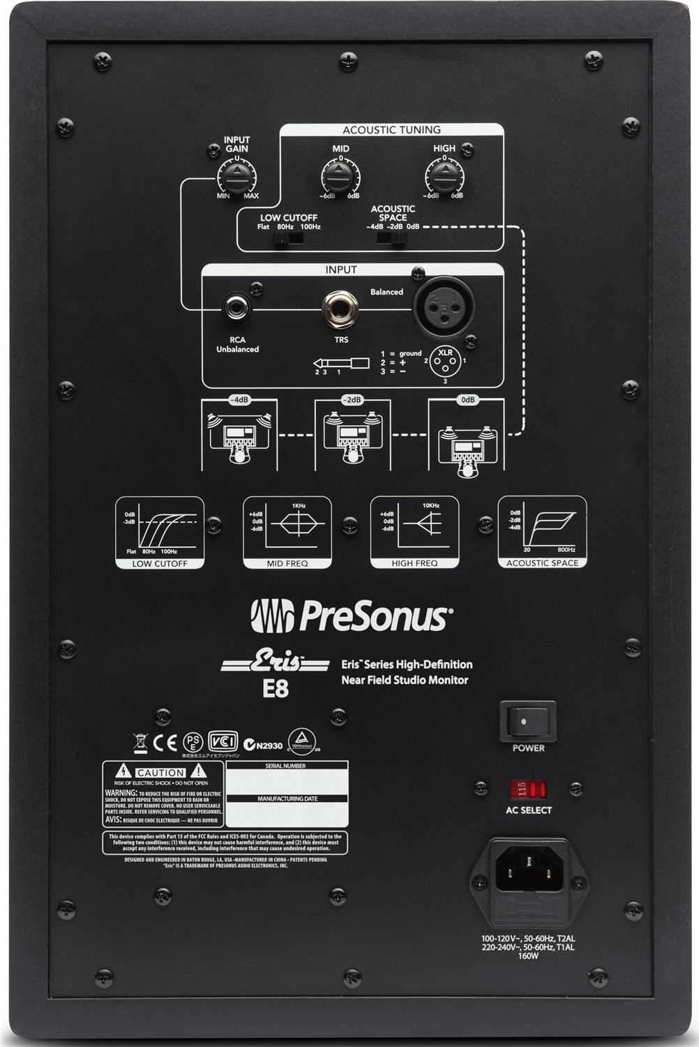 PreSonus Eris E8 8-Inch Powered Studio Monitor - ProSound and Stage Lighting