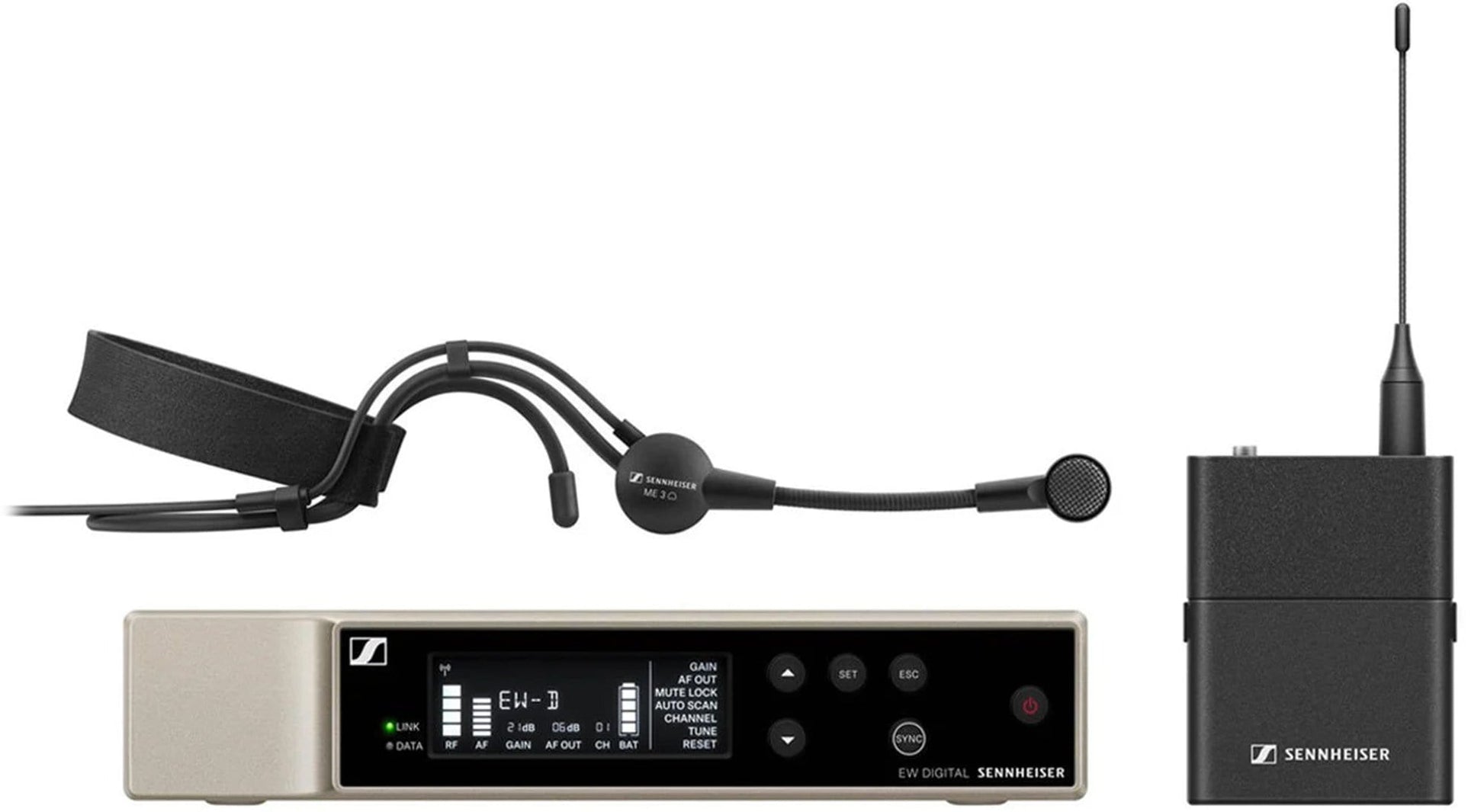 Sennheiser EW-D ME3 SET Digital Wireless Headset System (R4-9) - ProSound and Stage Lighting