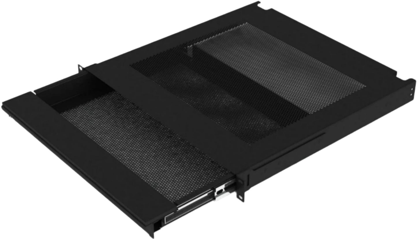 Penn Elcom 19 Inch Universal 1U Lockable Laptop Tray - Vented - ProSound and Stage Lighting