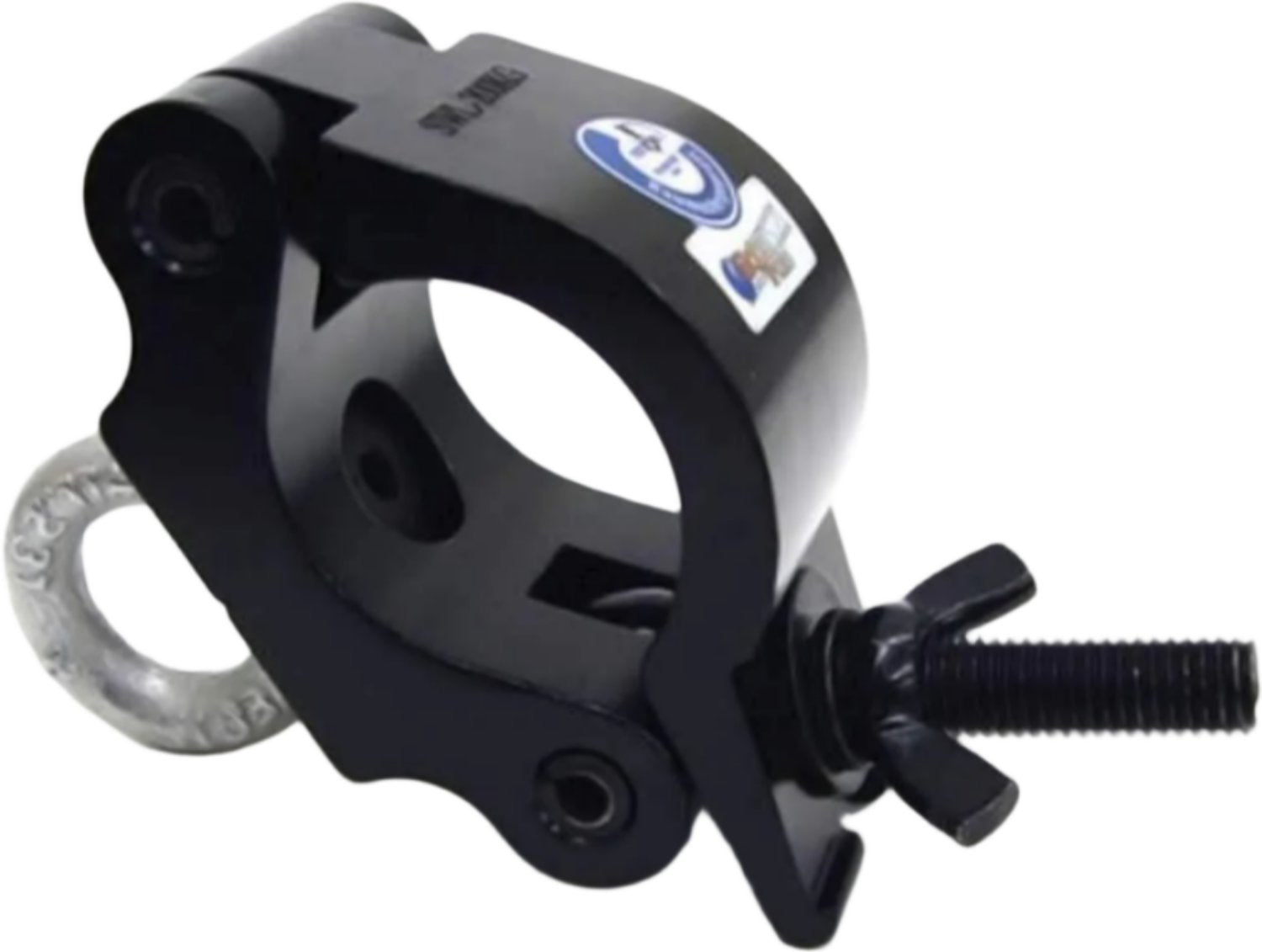 Global Truss 2-Inch Pro Clamp with Eyebolt Black - ProSound and Stage Lighting