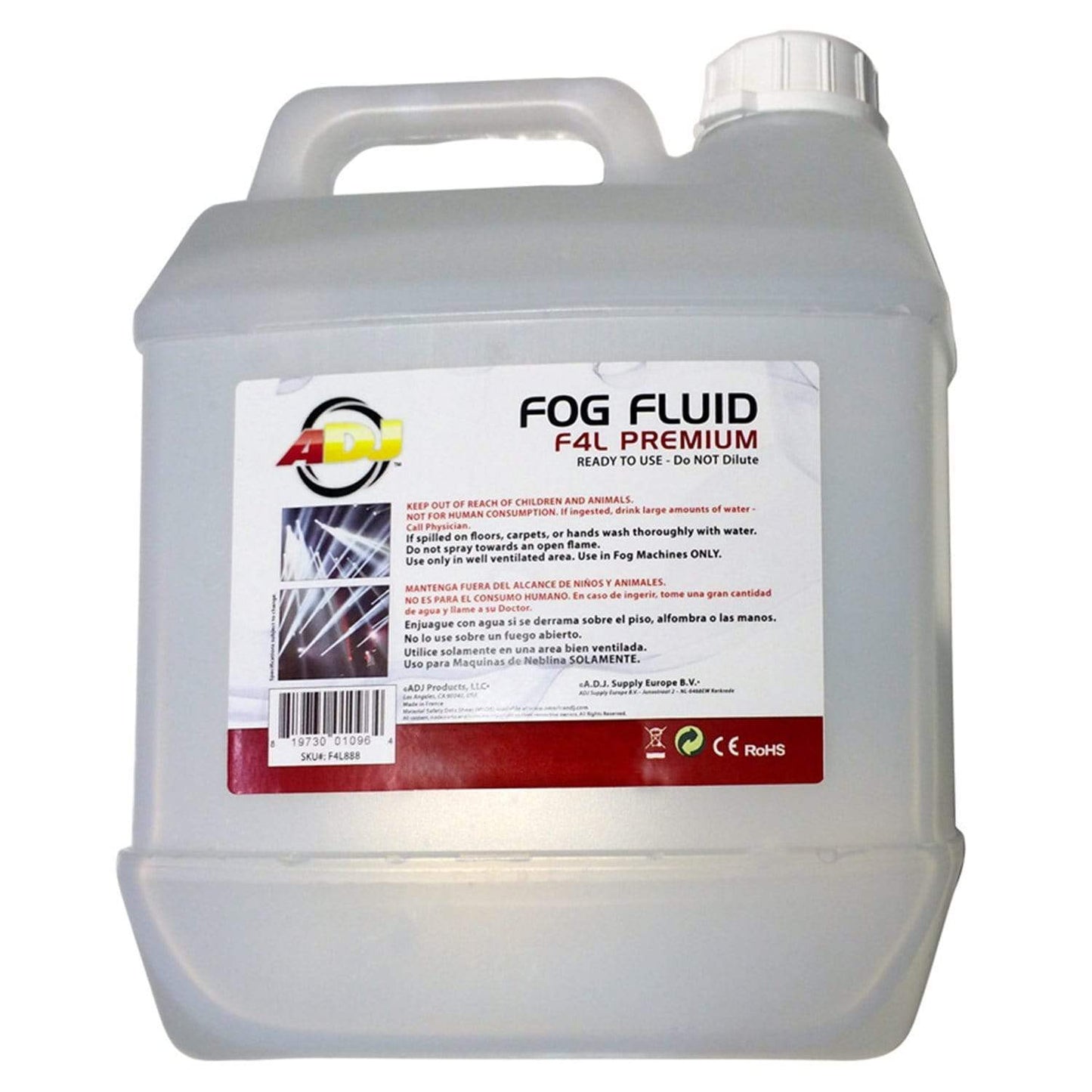 ADJ American DJ F4L HQ Water-Based Fog Fluid - 1 Gallon - ProSound and Stage Lighting