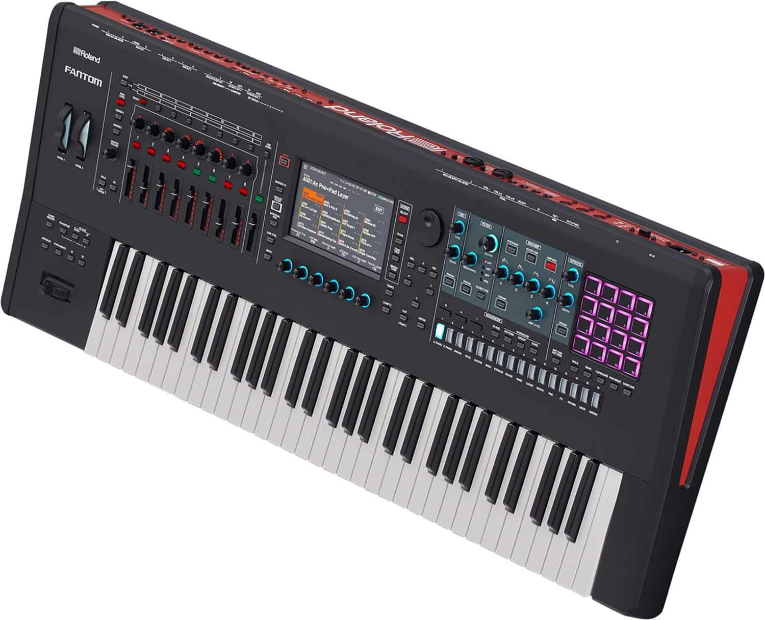 Roland Fantom 6 61-Key Workstation Keyboard Synthesizer - ProSound and Stage Lighting