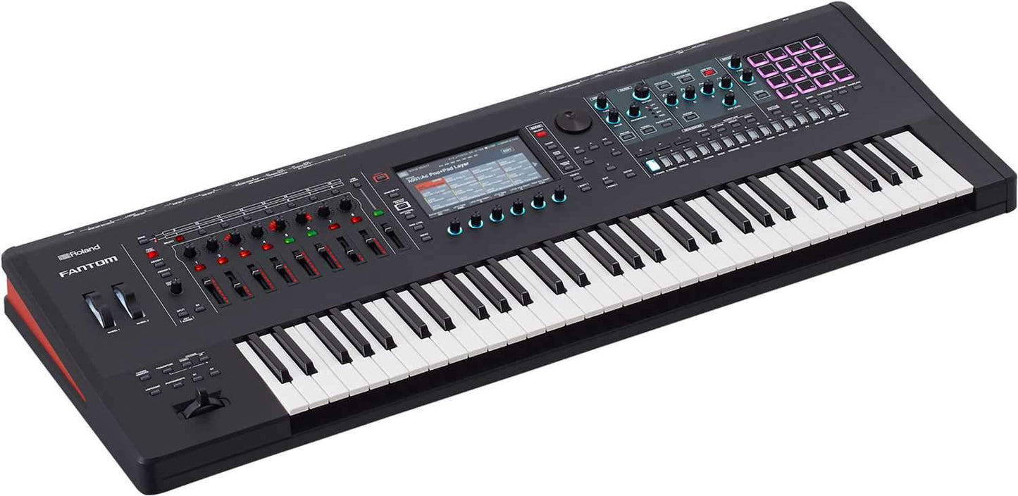 Roland Fantom 6 61-Key Workstation Keyboard Synthesizer - ProSound and Stage Lighting