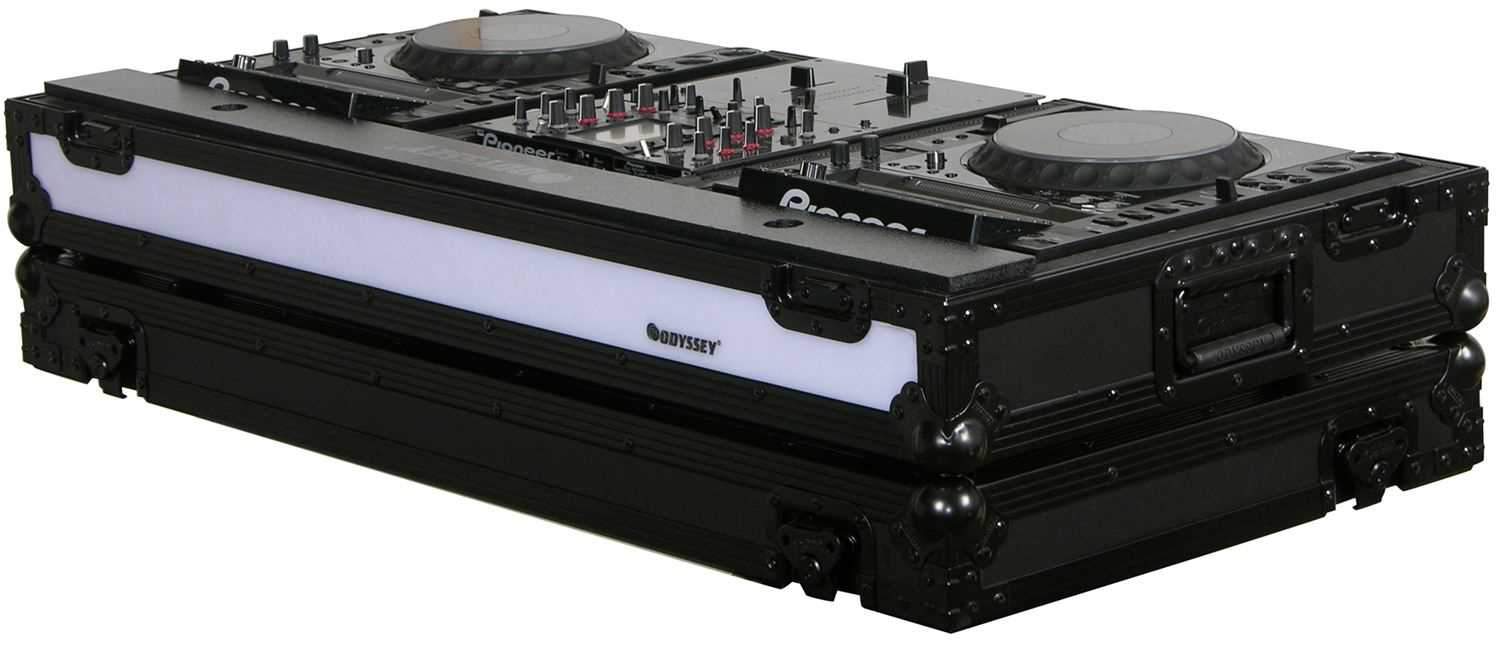 Odyssey FFX10CDJWBL Black FX CD/Media Player DJ Coffin with LED Panel - ProSound and Stage Lighting