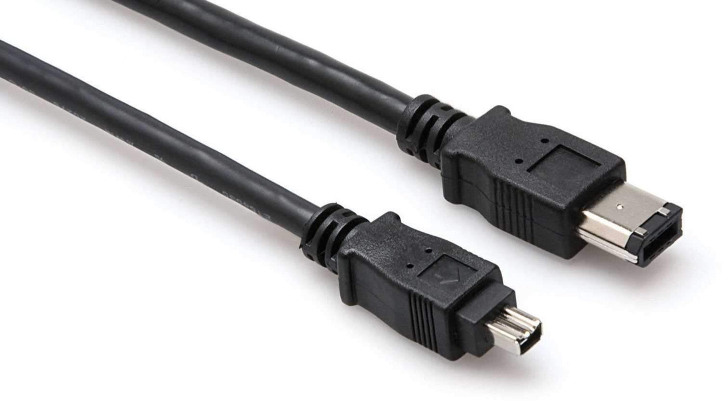 Hosa 4 Pin to 6 Pin FireWire Cable 15 ft - ProSound and Stage Lighting