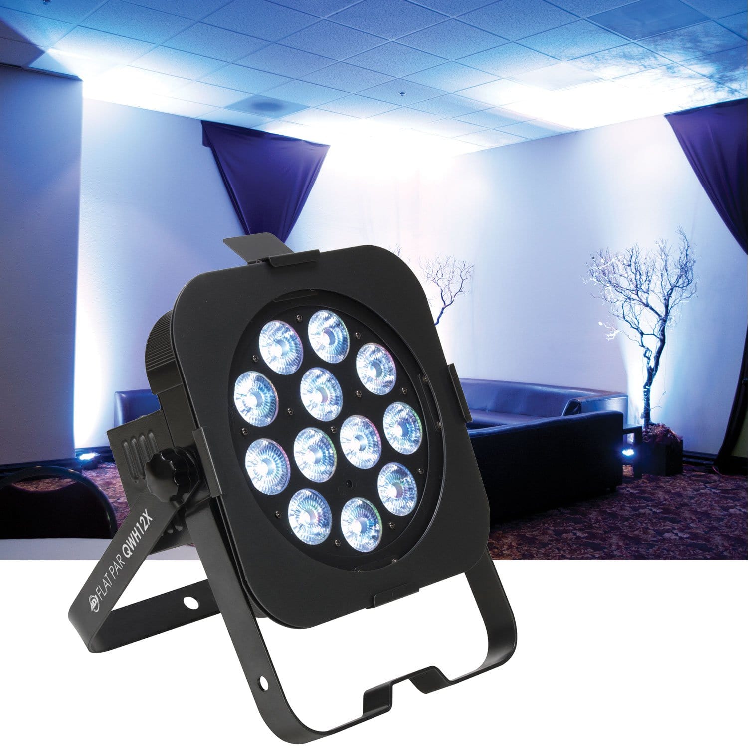 American DJ Flat Par QWH12X RGBW LED Wash Light - ProSound and Stage Lighting