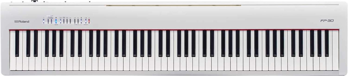 Roland FP-30-WH Digital Portable Piano White - ProSound and Stage Lighting