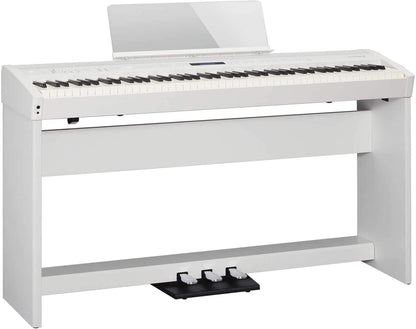 Roland FP-60-WHC Portable Digital Piano with Stand in White - ProSound and Stage Lighting