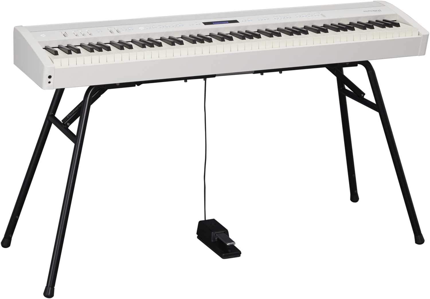 Roland FP-60-WHC Portable Digital Piano with Stand in White - ProSound and Stage Lighting