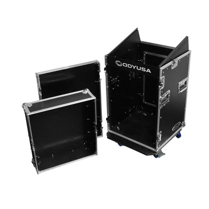 Odyssey FR1014W 10U x 14U Combo Rack Case with Wheels - ProSound and Stage Lighting