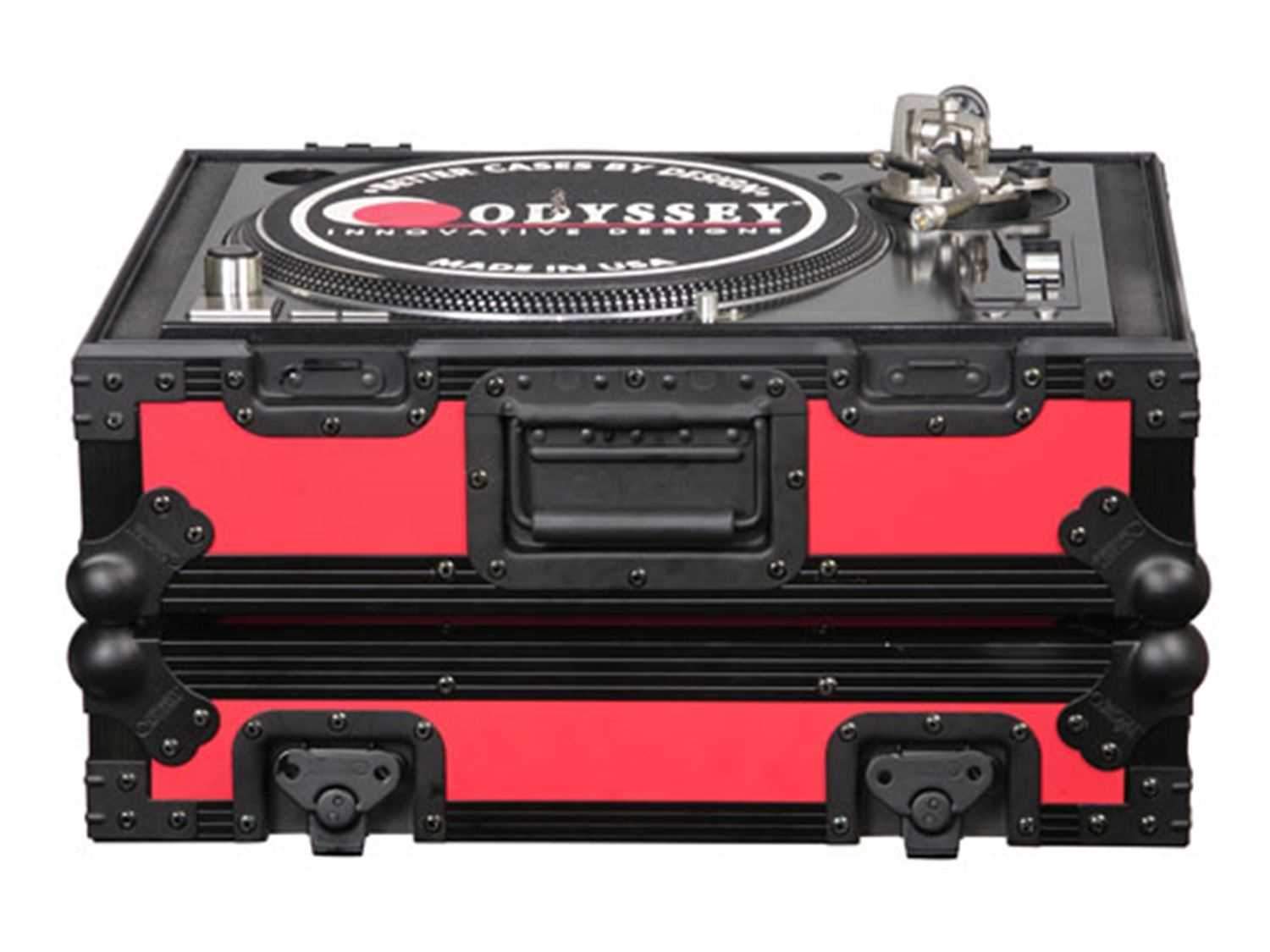 Odyssey FR1200BK Red DJ Turntable Case