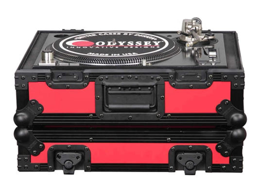 Odyssey FR1200BK Red DJ Turntable Case - ProSound and Stage Lighting