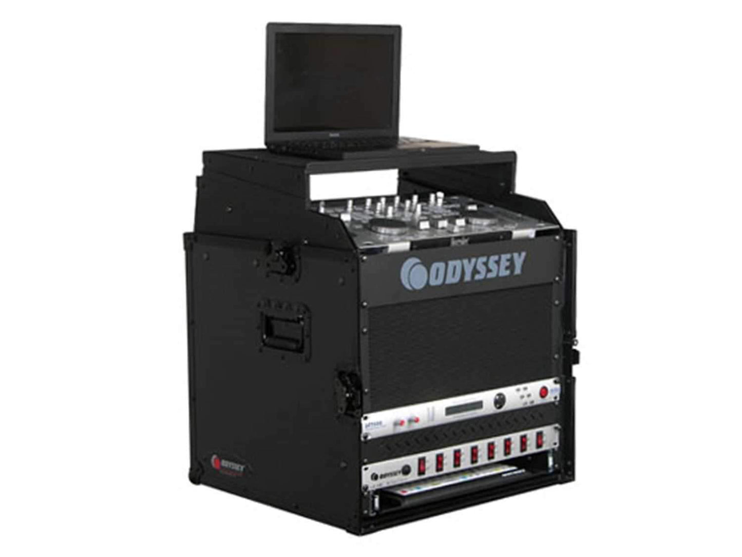 Odyssey FRGS808BL 10Sp x 8Sp Combo Rack with Platfo - ProSound and Stage Lighting