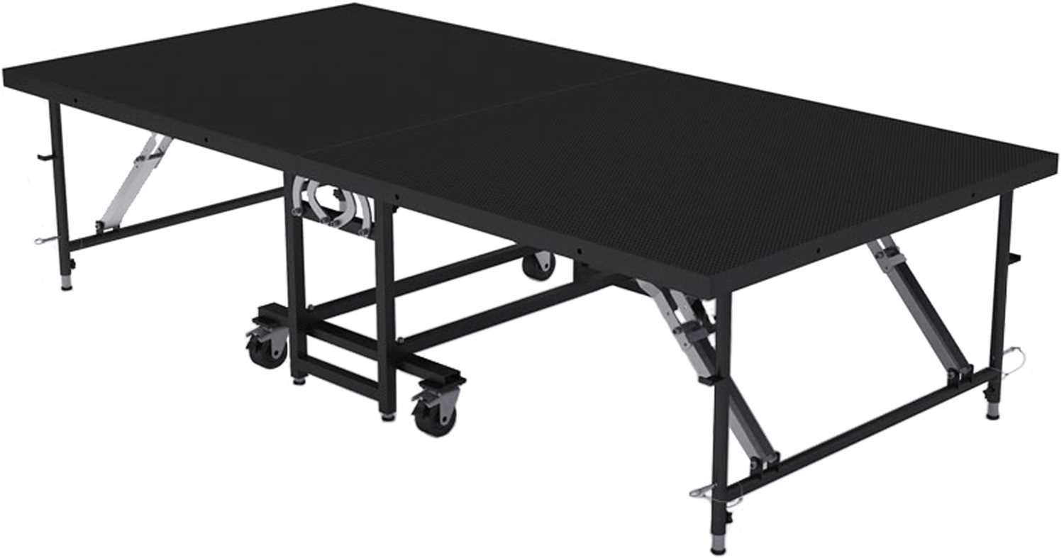 Staging 101 Roll-In Stage 4 Ft x 8 Ft 16 Inch High Industrial Finish - Unassembled - ProSound and Stage Lighting