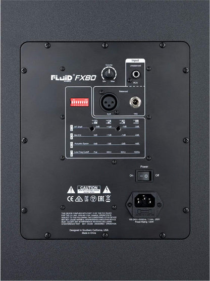 Fluid Audio FX80 8-Inch Powered Reference Monitor - PSSL ProSound and Stage Lighting