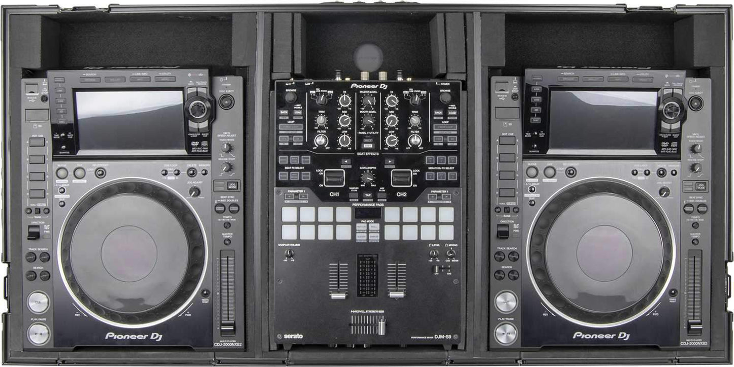 Odyssey FZ10CDJWXDBL Black Label Extra Deep CDJ Coffin for 12-Inch Mixer - ProSound and Stage Lighting