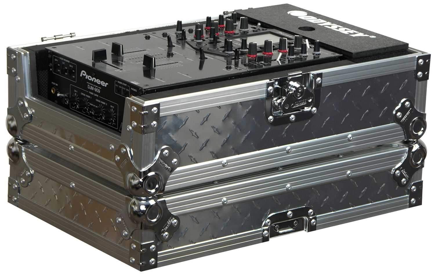 Odyssey FZ10MIXDIA Slvr Dia Plate 10In Mixer Case - ProSound and Stage Lighting