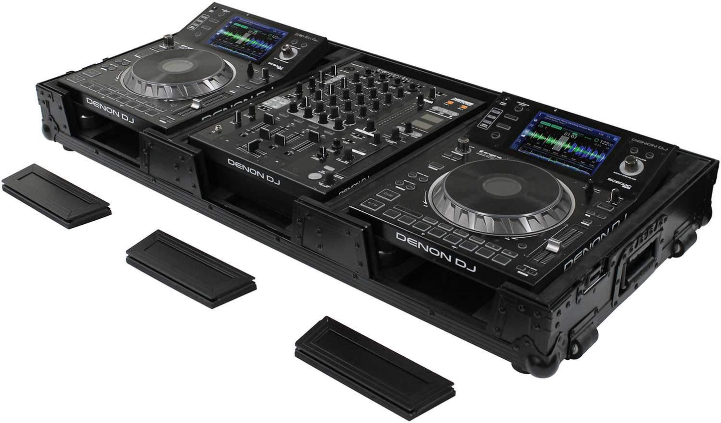 Odyssey FZ12CDJWXDBL Black Label CD Media Player DJ Coffin with Wheels - ProSound and Stage Lighting