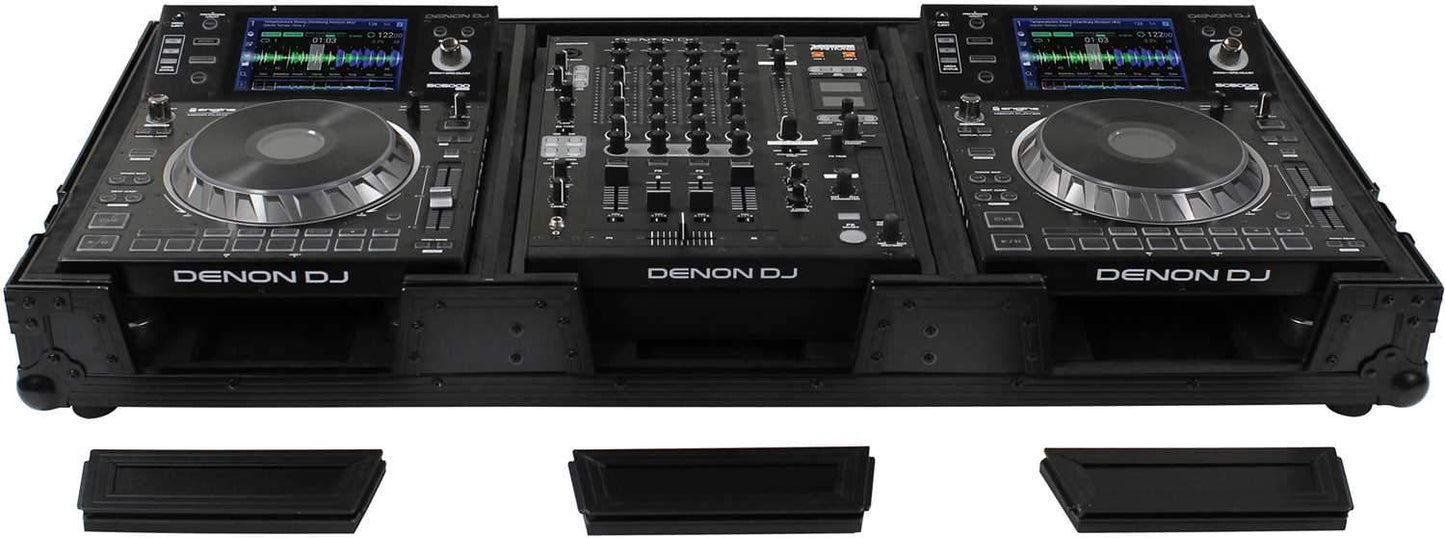 Odyssey FZ12CDJWXDBL Black Label CD Media Player DJ Coffin with Wheels - ProSound and Stage Lighting