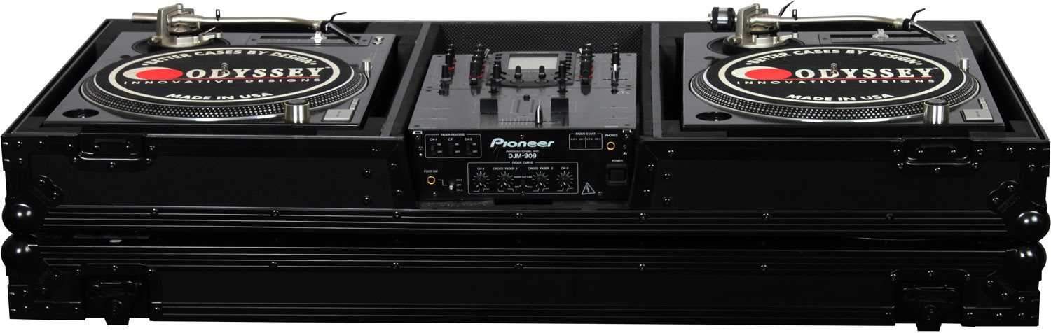 Odyssey FZBM10W-BL Black DJ Coffin Case for 10" Mixer & Turntables - PSSL ProSound and Stage Lighting