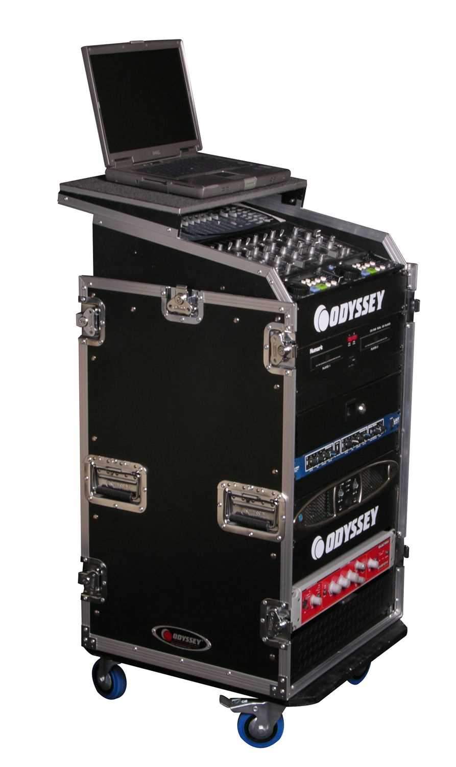 Odyssey FZGS1116W 11Sp x 16Sp Combo Rack with Tray - ProSound and Stage Lighting