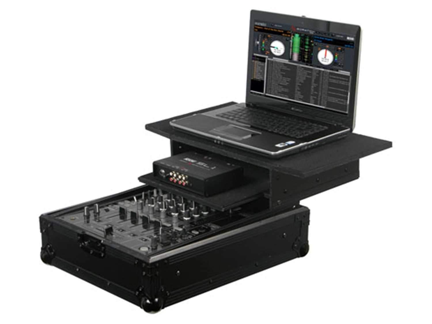 Odyssey FZGS12MIX-BL 12In Mixer Case with Platform - ProSound and Stage Lighting